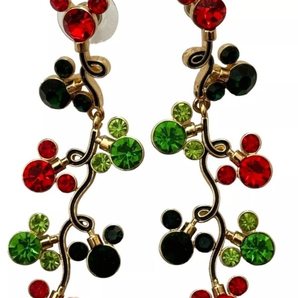 BaubleBar Disney Red and Green Crystal Earrings - Picture 3 of 3